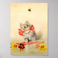 Kitten with a Red Ribbon