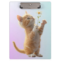 Kitten with flower