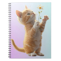 Kitten with flower