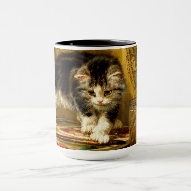 Kitten with Paint and Brushes Mug (Center)