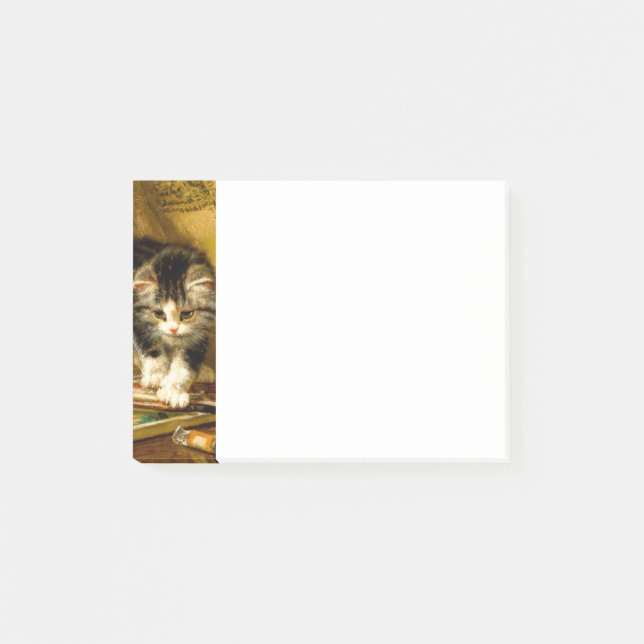 Kitten with Paint and Brushes Post-it Notes (Front)