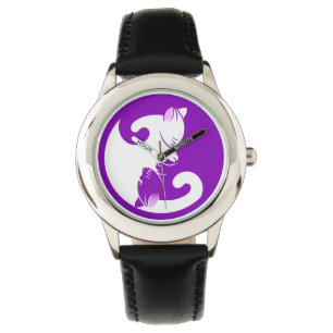 kitten yin yang watch