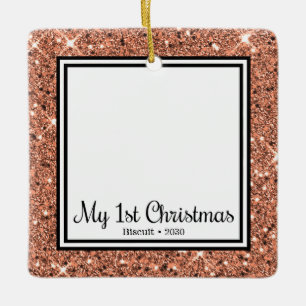 Kitten's 1st Christmas Ceramic Ornament