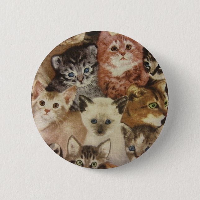 Kittens 6 Cm Round Badge (Front)