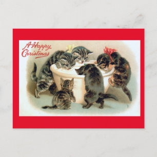 Kittens, A Happy Christmas, Postcard