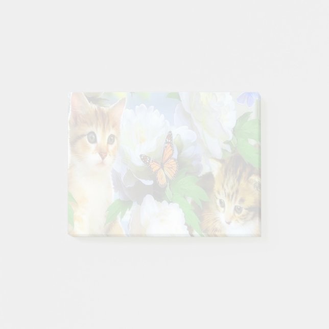 Kittens and Butterflies Post-it Notes (Front)