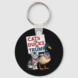 Kittens And Ducks For Trump Cats And Ducks For Tru Key Ring