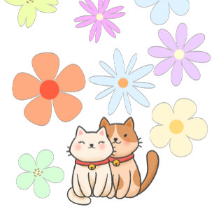 Kittens and Flowers T-Shirt