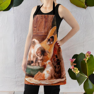Kittens and Guitar - The Musicians Vintage Art Apron