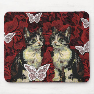 Kittens and Lace Oh My! Mouse Mat