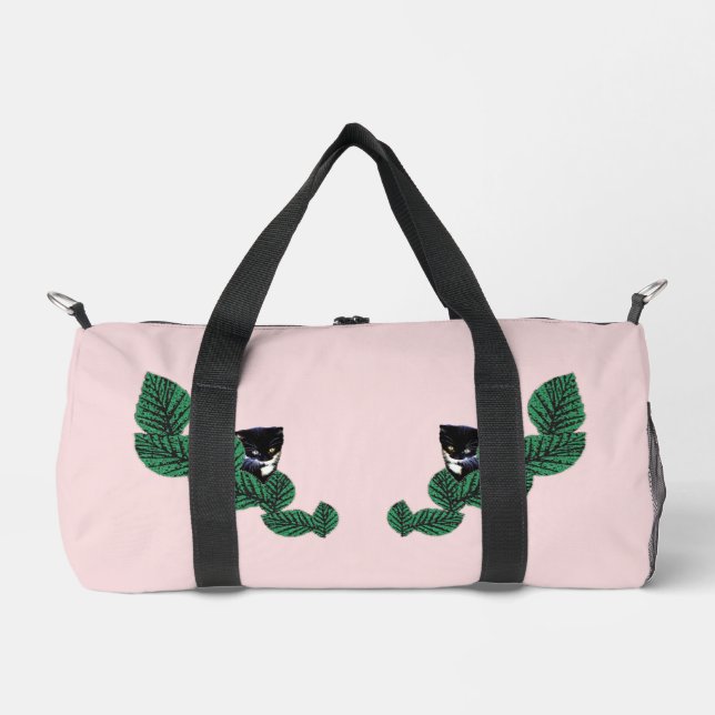 Kittens and Leaves Duffle Bag (Front)