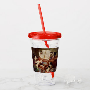 Kittens and Piano Acrylic Tumbler