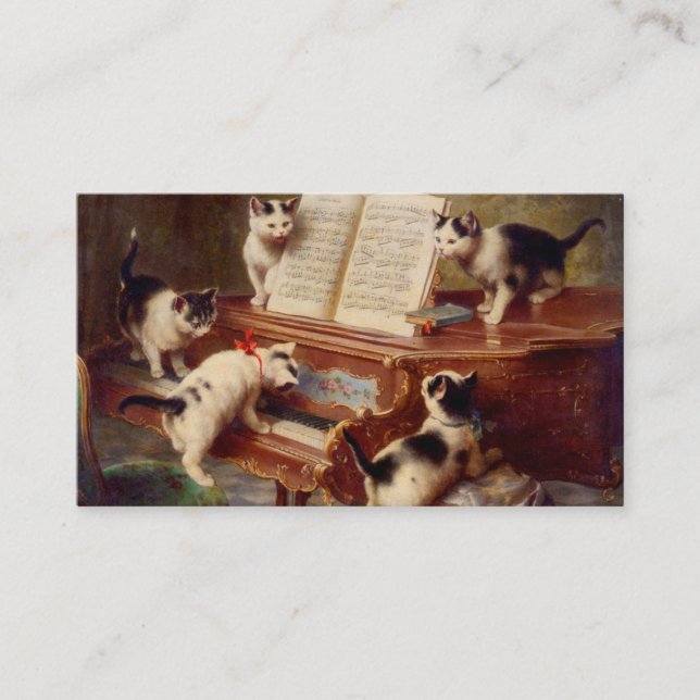 Kittens and Piano Enclosure Card (Front)