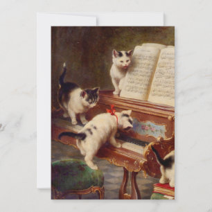 Kittens and Piano Invitation