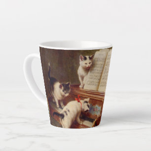 Kittens and Piano Latte Mug