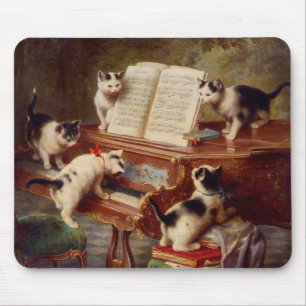 Kittens and Piano Mouse Mat