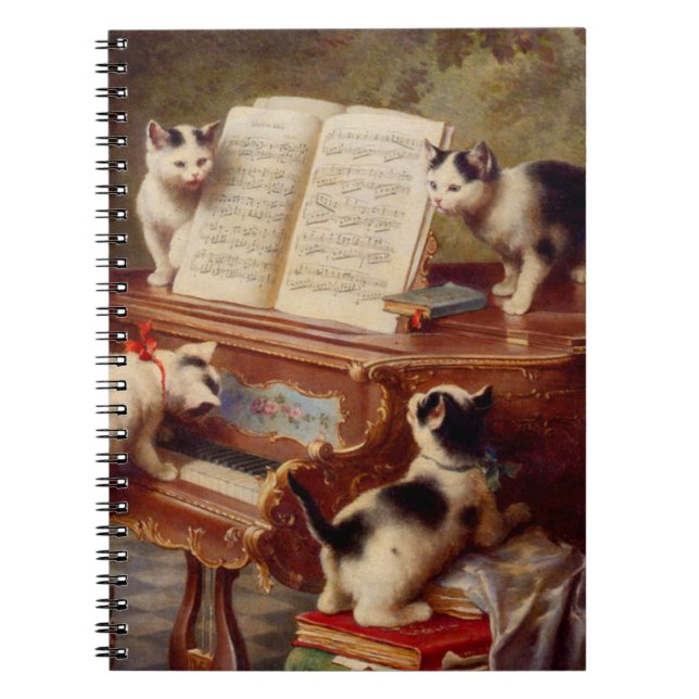 Kittens and Piano Notebook (Front)