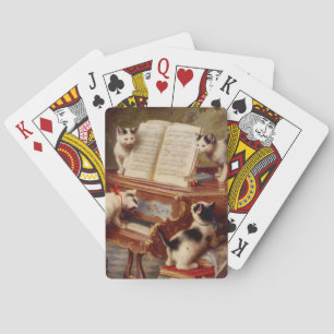 Kittens and Piano Playing Cards