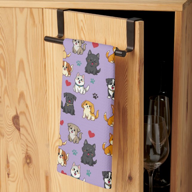 Kittens and Puppies Kitchen Towel (Thirds Fold)