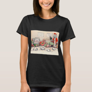Kittens and Santa Cat, Louis Wain T-Shirt