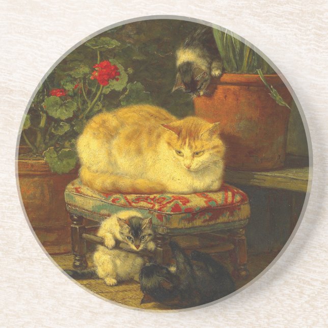 Kittens at Play Coaster (Front)