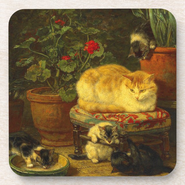 Kittens at Play Coaster (Front)
