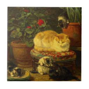 Kittens at Play Tile