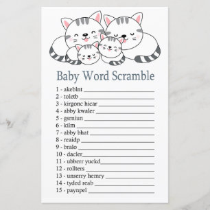 Kittens Baby word scramble game