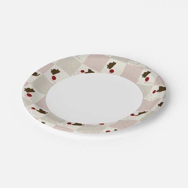 Kittens Backgrounds Paper Plate (Angled)