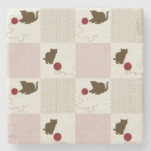 Kittens Backgrounds Stone Coaster