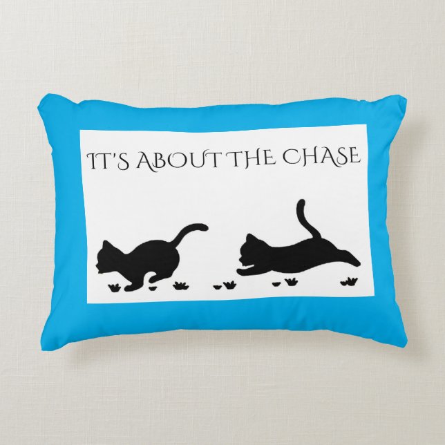 Kittens blue throw pillow. decorative cushion (Front)