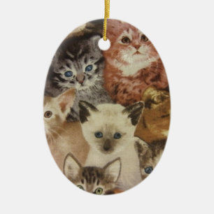 Kittens Ceramic Tree Decoration