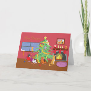 Kittens' First Christmas Holiday Card