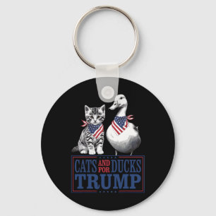 Kittens For Trump 2024 Cats And Ducks For Trump Va Key Ring