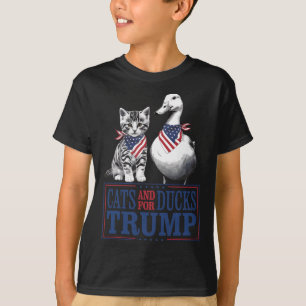 Kittens For Trump 2024 Cats And Ducks For Trump Va T-Shirt