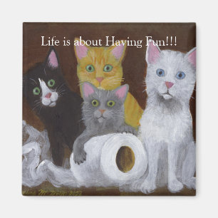 Kittens Having Fun Magnet