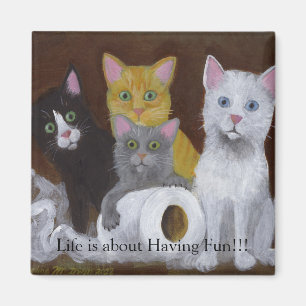 Kittens Having Fun Magnet