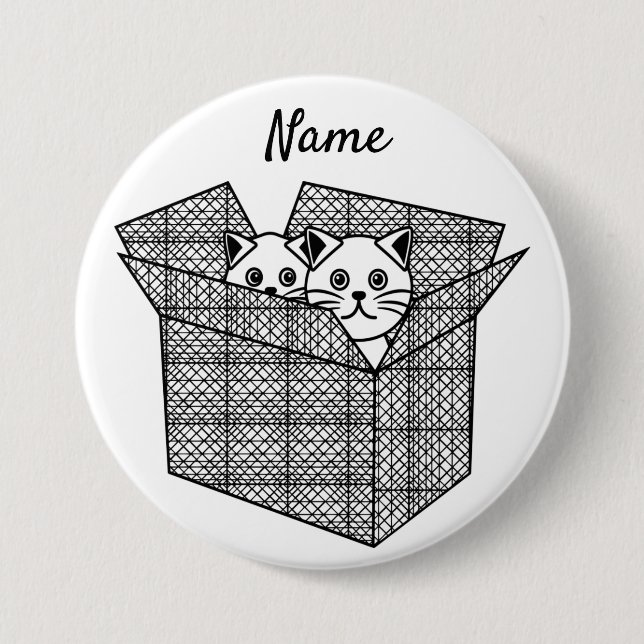 Kittens in a Box Thunder_Cove 7.5 Cm Round Badge (Front)