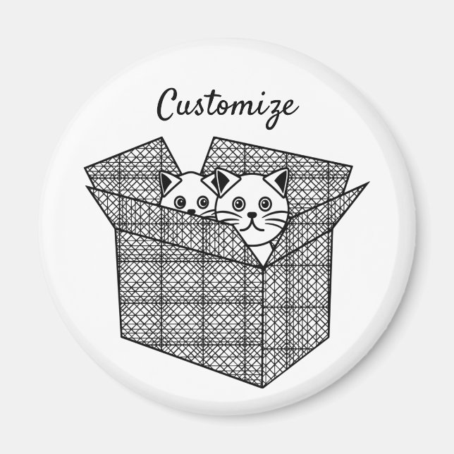 Kittens in a Box Thunder_Cove Magnet (Front)
