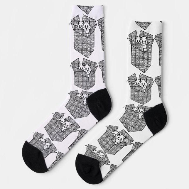 Kittens in a Box Thunder_Cove Socks (Left)