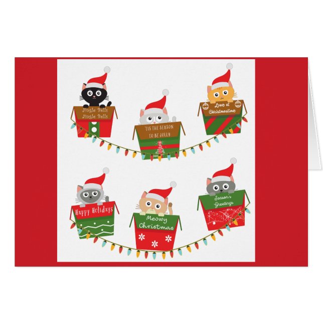 Kittens in Christmas Boxes Tree lights  (Front Horizontal)