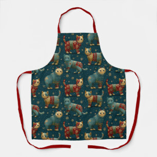 Kittens In Christmas Sweaters Apron