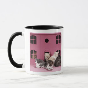 Kittens in doll's house mug