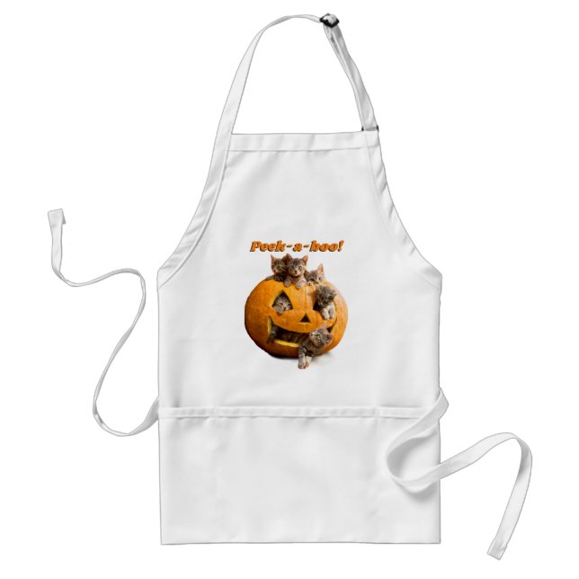 Kittens in Jack-o-Lantern Standard Apron (Front)