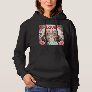 Kittens in love a sweet love hoodie