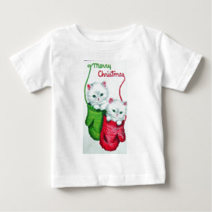 Kittens in Mittens Merry Christmas Baby T-Shirt