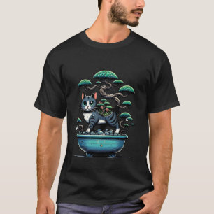 Kittens in the Bonsai Garden with Zen Flair T-Shirt