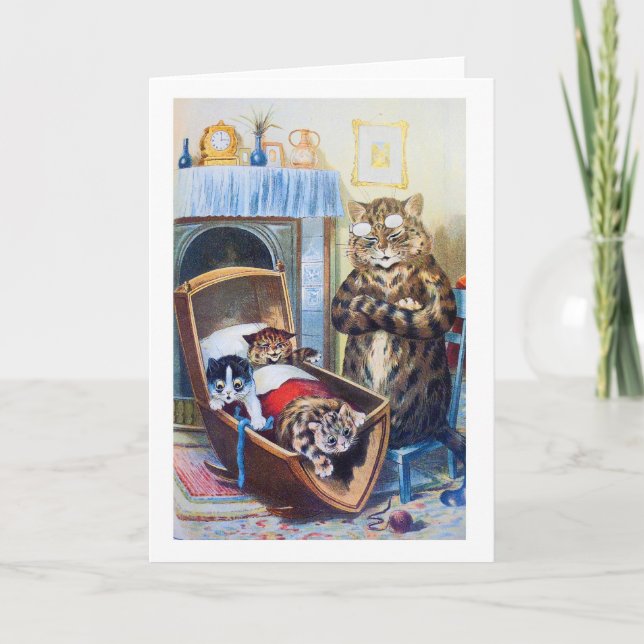 Kittens in the Cradle Card (Front)