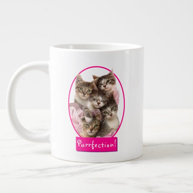 Kittens in Tutus Large Coffee Mug (Left)