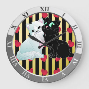 Kittens Large Clock